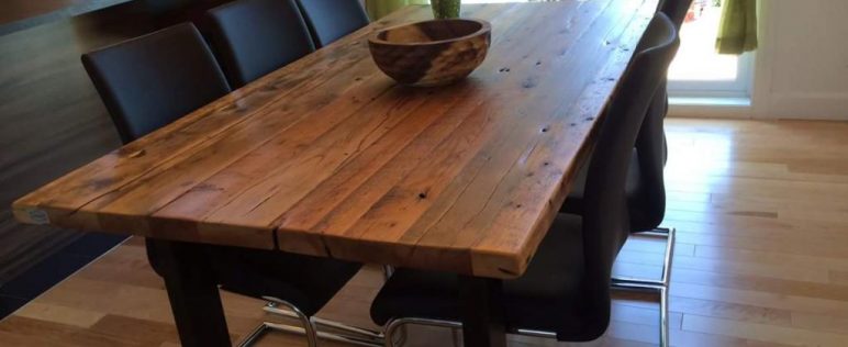 table rustique metal